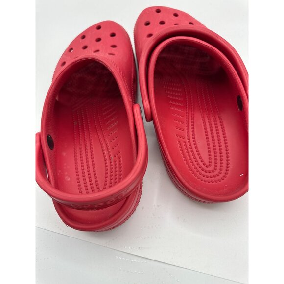 Crocs Size 10 Women Unisex Red Classic Clog  Adjustable Strap Lightweight - Picture 10 of 12